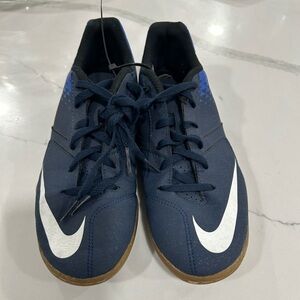 Nike Blue and White Indoor Soccer Shoes